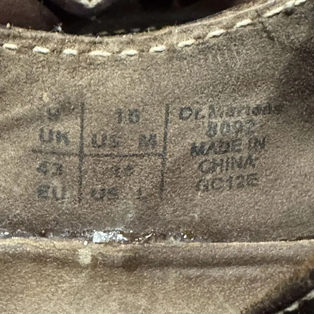 Dr. Martens Fisherman Sandals Brown Leather Chunky Y2K Grunge Men 10 Women 11
